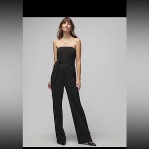 Strapless belted jumpsuit White House Black Market size 4- never worn